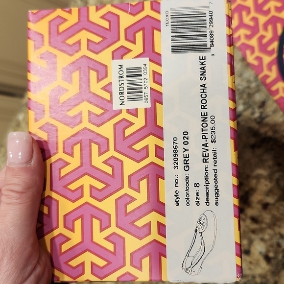 Tory Burch reva pitone Rocha snake flats size 8 - Picture 11 of 11